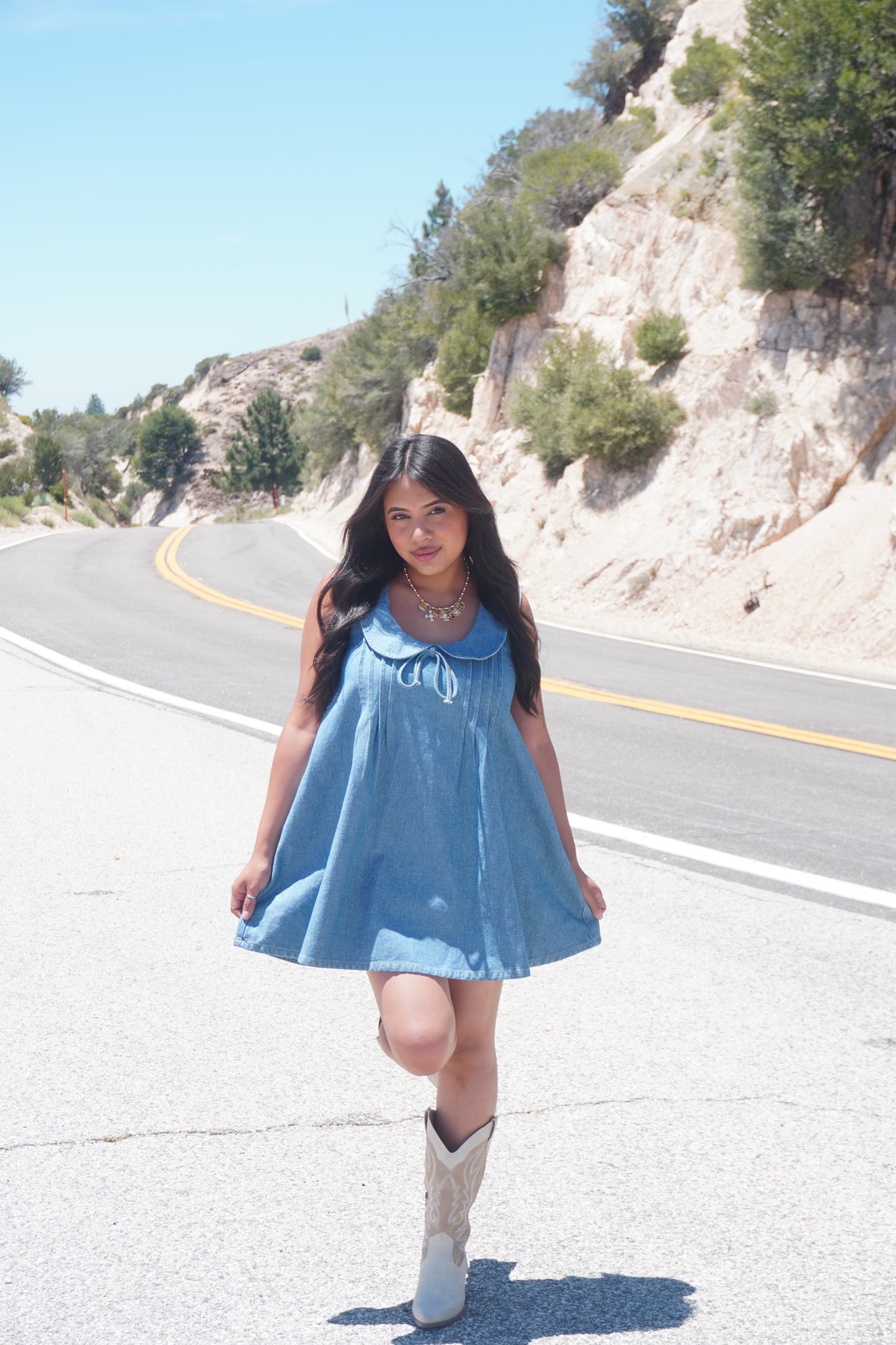 April Denim Dress