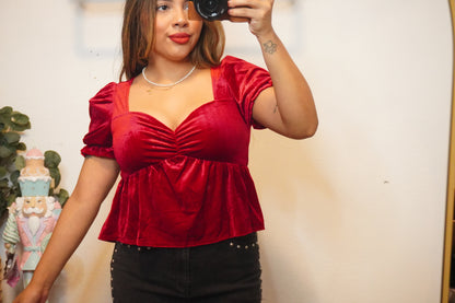 Red Velvet Top