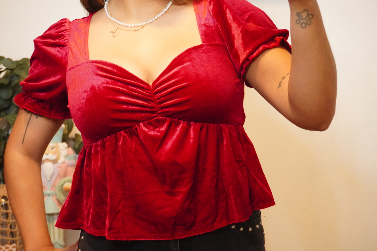 Red Velvet Top