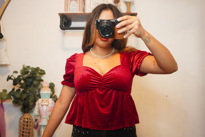 Red Velvet Top